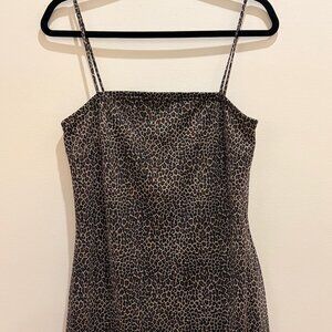 Y2K Leopard Print Mini Dress Size Medium
